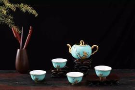 西湖蓝15头茶具