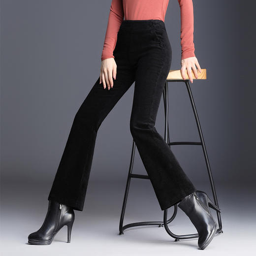 TY-A18TY7730气质灯芯绒微喇裤舒适条纹灯芯绒喇叭女裤 商品图3