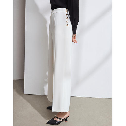 EITIE爱特爱冬季新款通勤职业气质百搭显瘦高腰阔腿裤长裤女6305005 商品图5