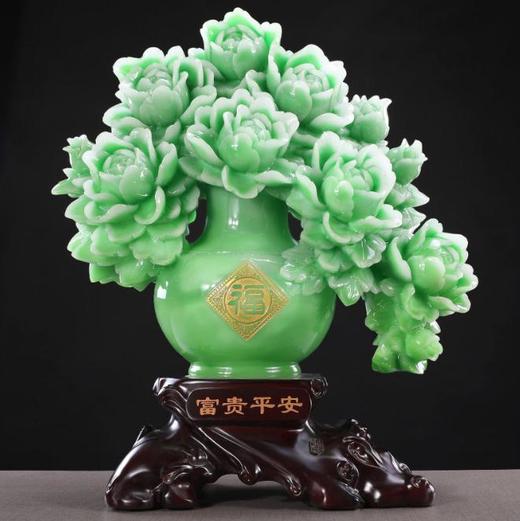 【摆件】*富贵平安牡丹花瓶家居客厅酒柜电视柜装饰品摆件 商品图1