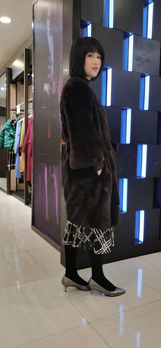 206PC071--咖啡色水貂款皮大衣--《冬季时尚系列》 商品图1