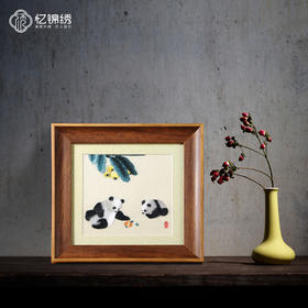 单面绣小座屏-枇杷