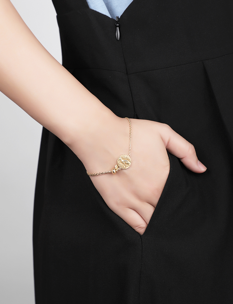 大英博物馆官方 盖亚·安德森猫镀金手链装饰创意礼物送女友简约