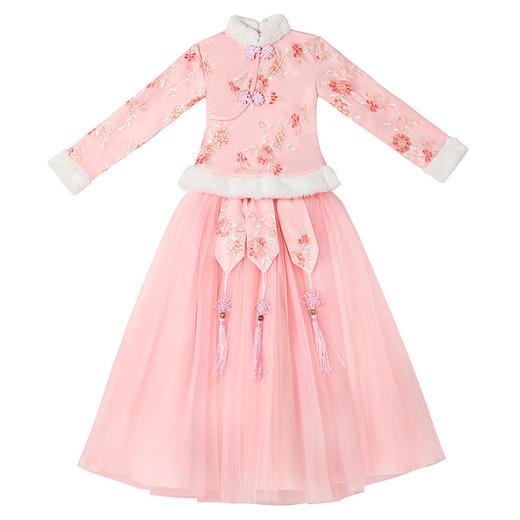 YZF-儿童汉服女超仙中国风古装女童长袖民国小女孩旗袍唐装 商品图4