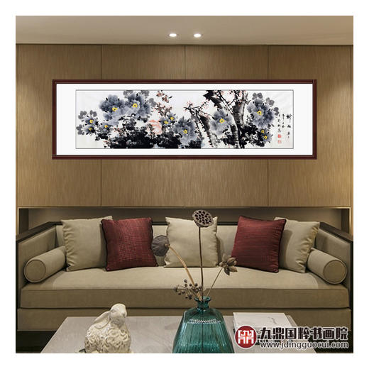 李子玉《青龙出墨海》48*178cm 花鸟横幅作品 卧室/客厅/茶室挂画 商品图3