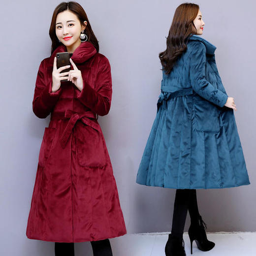 WZNH-MYYS1871冬新款时尚加厚修身中长款保暖棉服 商品图2