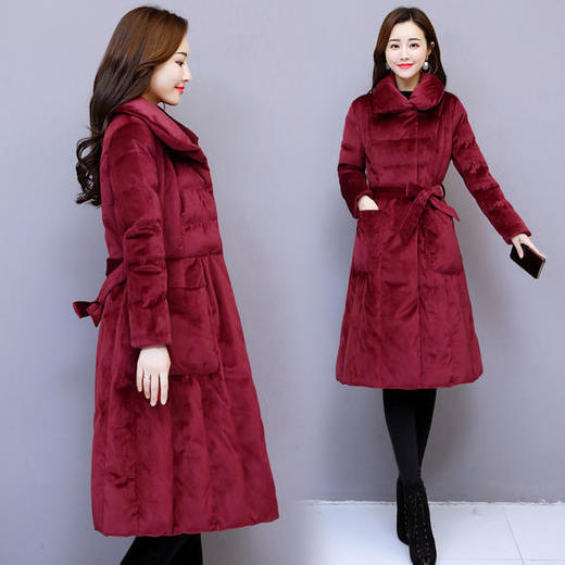 WZNH-MYYS1871冬新款时尚加厚修身中长款保暖棉服 商品图1