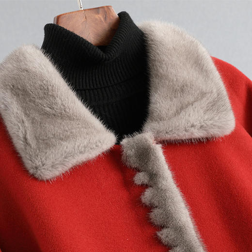 RO-f206双面羊绒大衣毛呢外套女装2020年秋冬装新款韩版中长款外套 商品图1