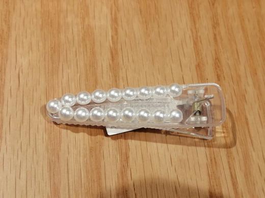 MUK珍珠边夹白色 商品图0