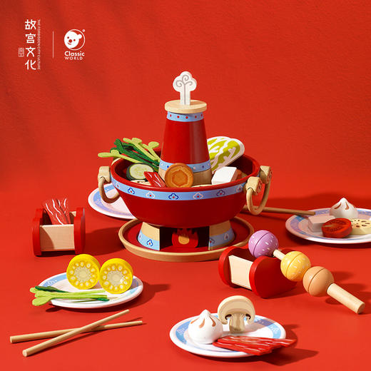 可来赛故宫紫金祥云火锅积木玩具 商品图0