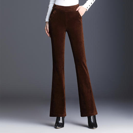 TY-A18TY7730气质灯芯绒微喇裤舒适条纹灯芯绒喇叭女裤 商品图0