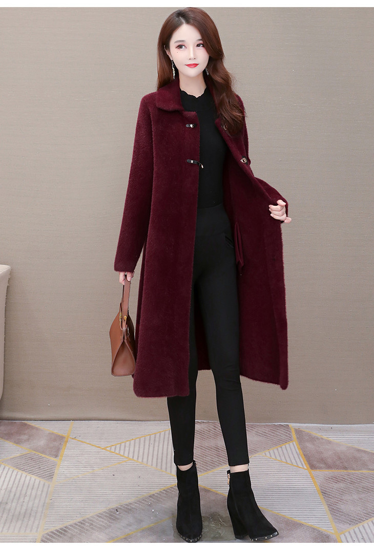 ywe y9268c中长款时尚貂绒外套女2020冬季新款