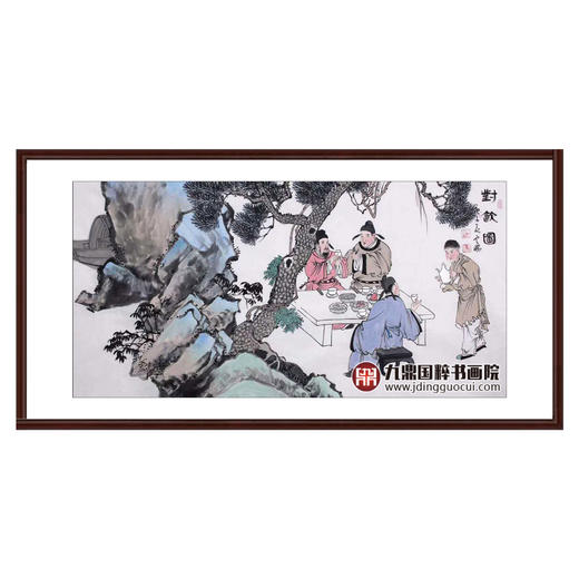 高云鹏《对饮图》68*138cm 人物横幅作品 茶室/卧室挂画 商品图0