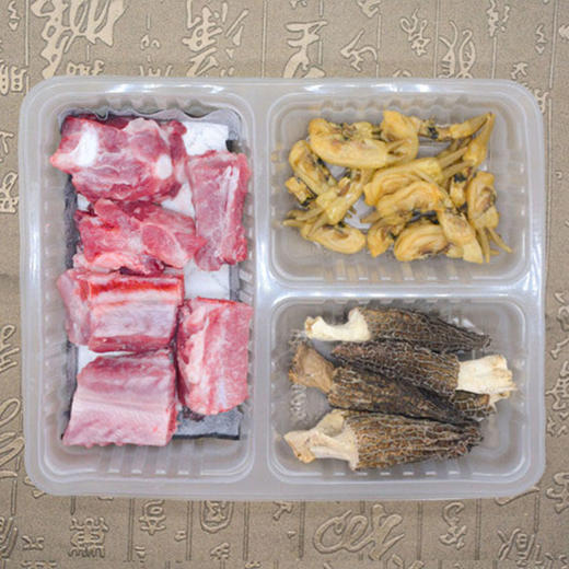 羊肚菌土猪黑山猪排骨汤 商品图0