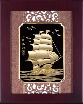 【彼达思】金箔画一帆风顺