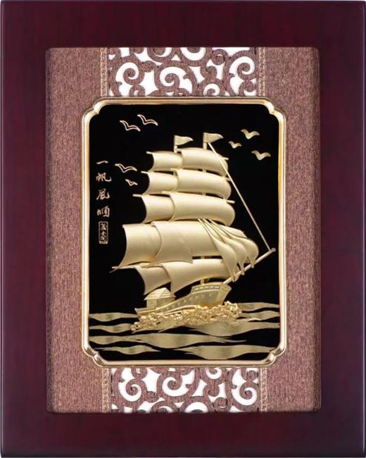 【彼达思】金箔画一帆风顺 商品图0