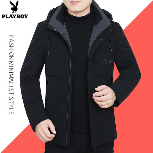 PDD-花花公子冬季新款轻薄羽绒服男中年男士外套冬装中老年短款爸爸装 商品图5