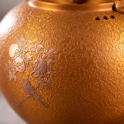 朱炳仁丨鸿福喜运壶 铜壶 送壶叉壶垫 650ml   商品图4