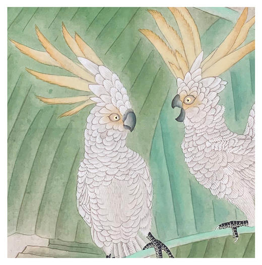 纪太年-真迹-花鸟画《葵花鹦鹉》玄关 卧室  客厅 商品图2