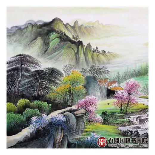 高云鹏《春色满山谷》68*178cm 山水横幅作品 茶室/卧室挂画 商品图4