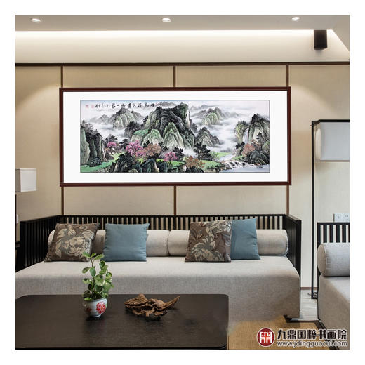 高云鹏《小桥流水有福人家》68*178cm 山水横幅作品 茶室/卧室挂画 商品图2