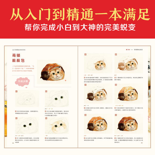 画一只喵来吃：40种萌宠配美食的色铅笔教程（像照片一样逼真的色铅笔猫猫和美食！学画超写实色铅笔技法，这一本就满足！） 商品图5