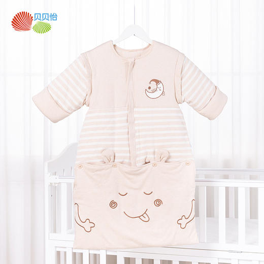 贝贝怡宝宝秋冬加厚夹棉防滑一体式睡袋 商品图3