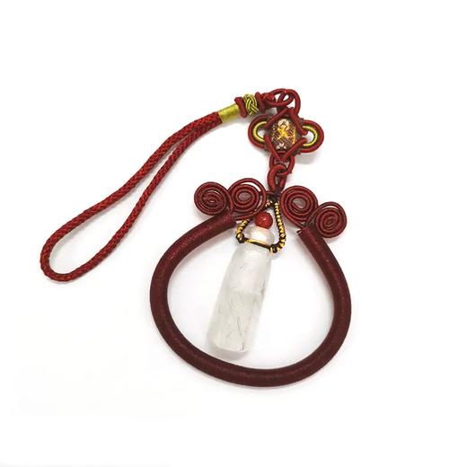 【招财纳运】天然银发晶吉祥如意精油扩香车挂 挂饰玉石 商品图3