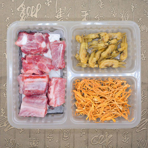 虫草花土猪黑山排骨汤 商品图0
