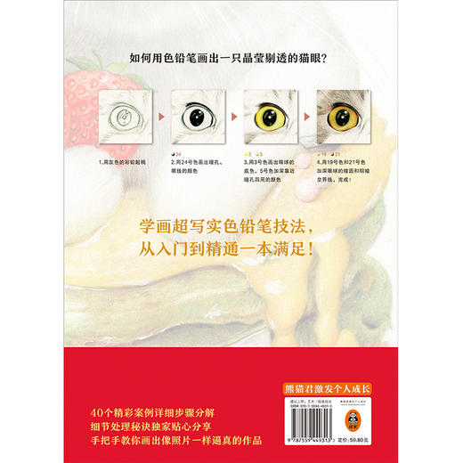 画一只喵来吃：40种萌宠配美食的色铅笔教程（像照片一样逼真的色铅笔猫猫和美食！学画超写实色铅笔技法，这一本就满足！） 商品图2