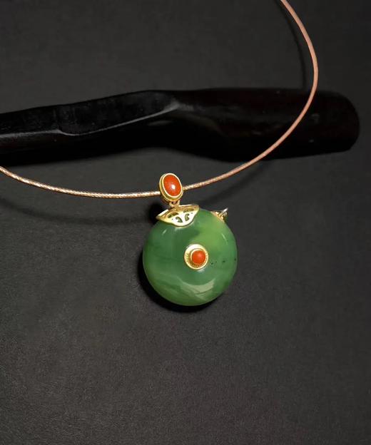 俄罗斯碧玉\冰种白玛瑙扩香项链 收藏价值 波兰进口银项圈 商品图2