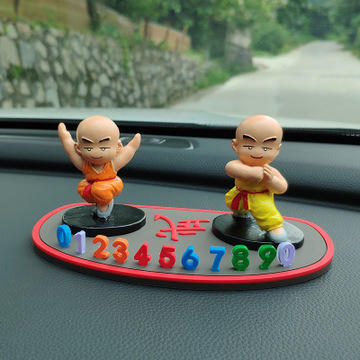 P-18车载小和尚停车牌汽车内饰摆件装饰创意停车卡 商品图2