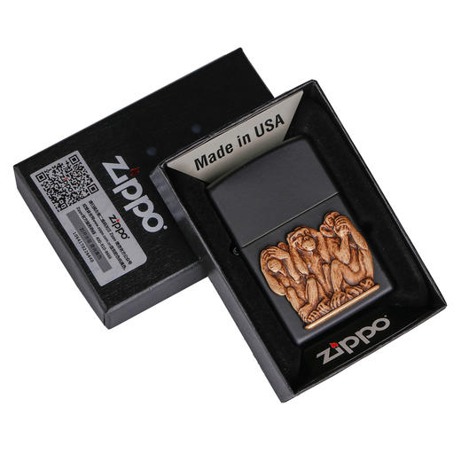 zipoo三不猿猴29409 黑哑漆动物贴章 商品图3