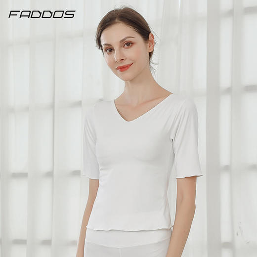 F202019梵蒂欧瑜伽服套装中袖上衣抽皱裤子 商品图8