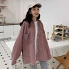 2020秋季新款长袖衬衫女学生宽松韩版灯芯绒衬衣外套显瘦百搭上衣 商品缩略图3