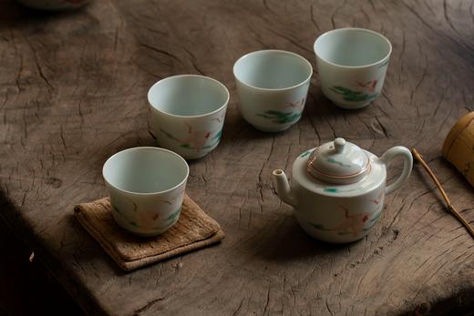 茶杯-陶瓷品茗杯-陶瓷云鹤四客杯 商品图3
