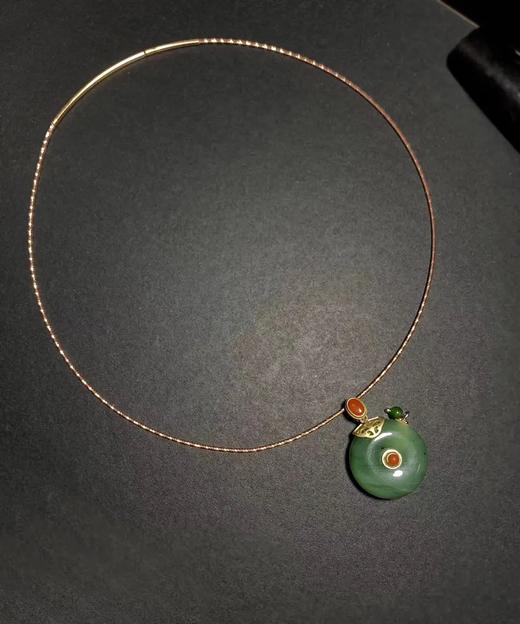 俄罗斯碧玉\冰种白玛瑙扩香项链 收藏价值 波兰进口银项圈 商品图1