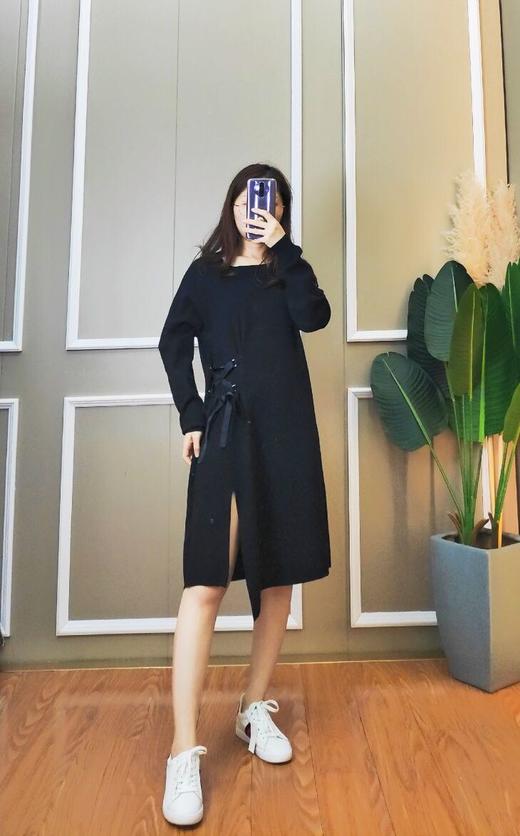 上女绑带针织长裙C9366 商品图3