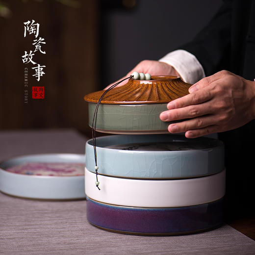 茶道配件-茶叶罐-普洱茶叶罐（可拆分）茶饼罐 商品图2