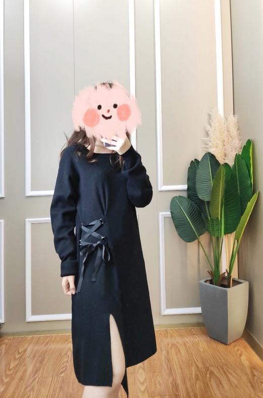 上女绑带针织长裙C9366 商品图2