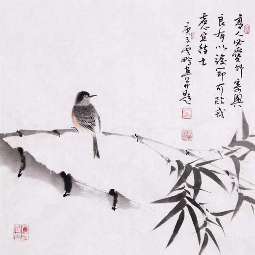 高云鹏《清风正气》50*50cm 花鸟斗方作品 卧室/书房/餐厅挂画 商品图2