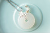 天然白玛瑙守护石扩香项链 蝴蝶 梅花平安扣银链精油瓶 s925纯银项链 商品缩略图8
