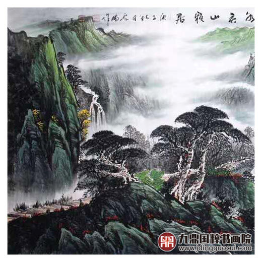 高云鹏《小桥流水春山雅居》96*240cm 山水横幅作品 办公室/客厅挂画 商品图4