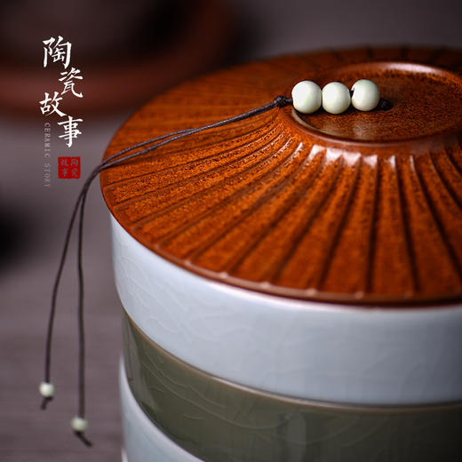 茶道配件-茶叶罐-普洱茶叶罐（可拆分）茶饼罐 商品图4