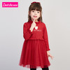 笛莎童装女童连衣裙2020冬新款儿童时尚洋气女宝宝网纱公主裙子 商品缩略图2