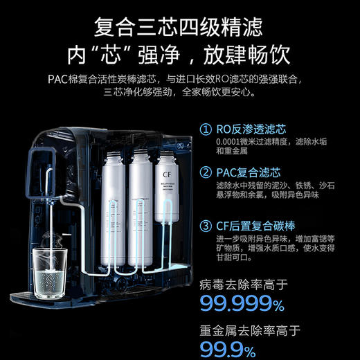 特洁恩净水器家用台上净饮机W13直饮机 免安装 带加热功能 商品图2