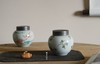 茶道配件-茶叶罐-粉彩兰花锡口茶仓 商品缩略图3