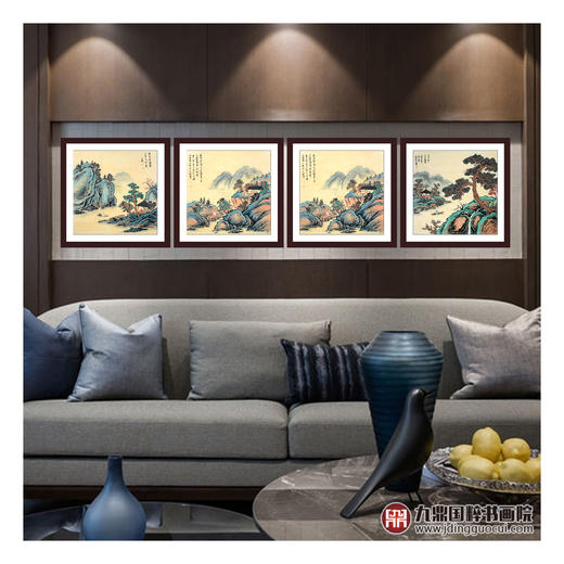 侯志明《山水作品》68*68cm 山水斗方作品 茶室/客厅挂画 商品图1