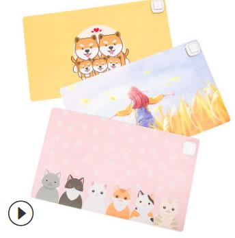 一张顺心顺酒卡送两个办公室桌面电脑鼠标冬天暖手电热板（颜色随机） 商品图1