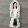 NQS-Q210羊皮真皮羽绒服女式中长款大码皮草连帽毛领外套秋冬显瘦皮衣 商品缩略图3
